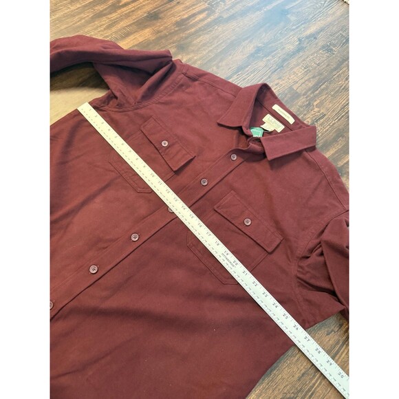 LL Bean Mens Deep Wine Chamois Traditional Fit button Down Shirt Sz XL Tall - Picture 5 of 11